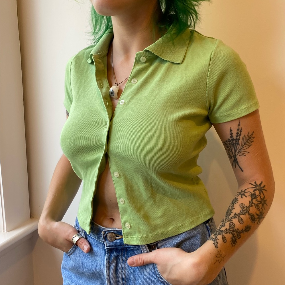 Brandy Melville Green Shirt